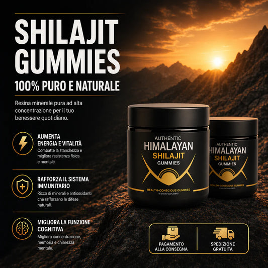 Shilajit Gummies Veltrino™️- Supporto Naturale per Energia e Vitalità