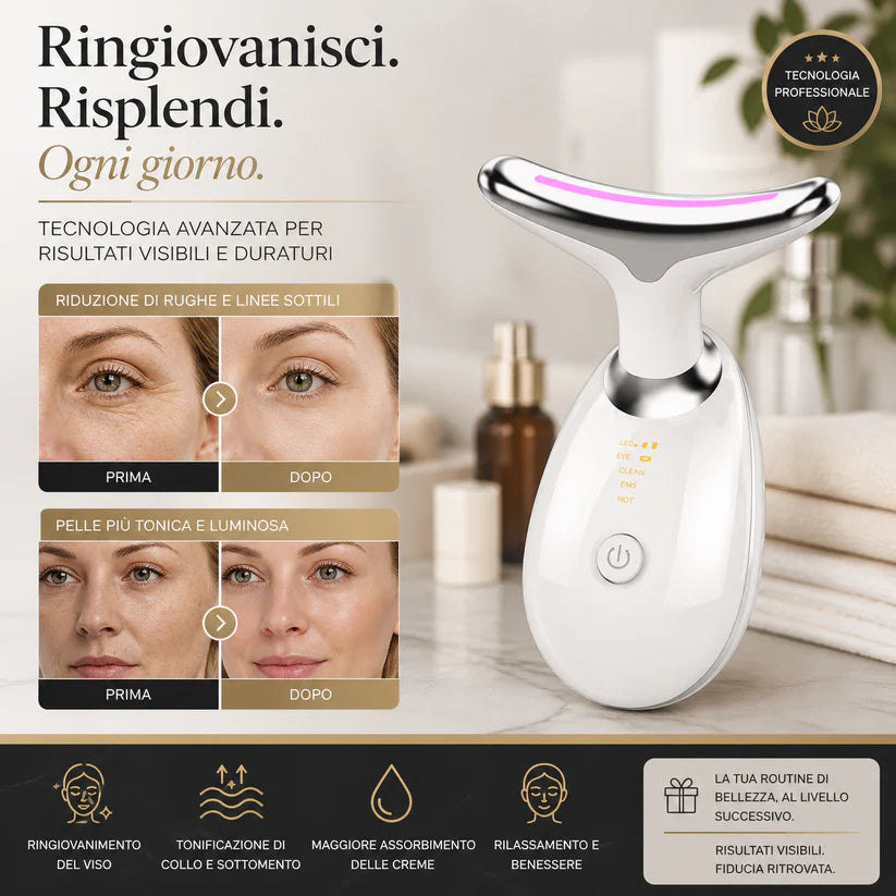Massaggiatore Facciale Anti-Età | Viso Più Giovane in Poche Settimane